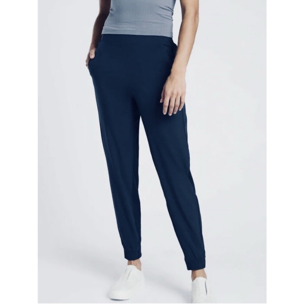 Athleta Brooklyn Jogger Navy Mid-Rise Size 20 Breathable Lightweight
